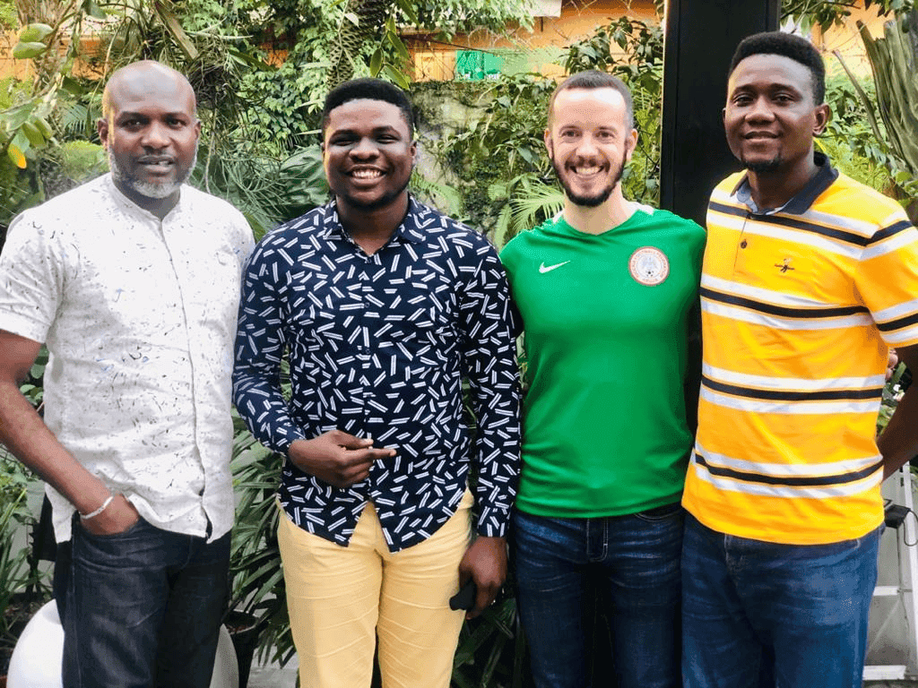 Matt Millar with a group in Kenya